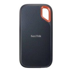 Czarny / pomarańczowy zewnętrzny dysk SanDisk Extreme Portable SSD 2 TB, model SDSSDE61-2T00-G25.