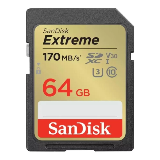 Karta pamięci SanDisk Extreme 64 GB SDXC, model SDSDXV2-064G-GNCIN.