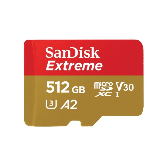 Karta pamięci SanDisk Extreme 512 GB microSDXC, model SDSQXAV-512G-GN6MA.