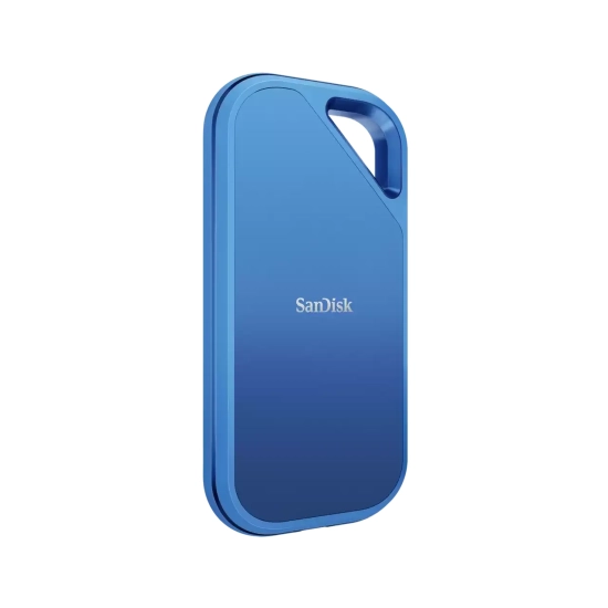 Przenośny dysk SSD SanDisk Creator Pro 2 TB, model SDSSDE81C-2T00-G25, kolor niebieski.