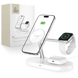 Tech-Protect 3w1Ładowarka indukcyjna na smartfon słuchawki smartwatch z
