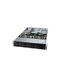 Platforma serwerowa Supermicro SYS-620U-TNR Ultra w obudowie rack 2U z 12 przednimi zatokami 3,5 cala. Platforma serwerowa Supermicro SYS-620U-TNR Ultra w obudowie rack 2U z 12 przednimi zatokami 3,5 cala.