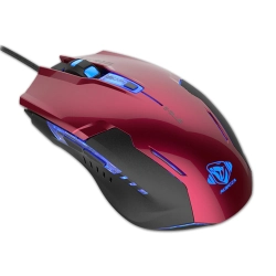 Mysz komputerowa E-BLUE Auroza G przewodowa, czerwona, 3000 DPI