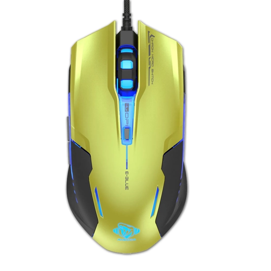 Mysz komputerowa E-BLUE Auroza G przewodowa, zielona, 3000 DPI