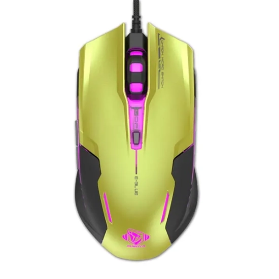 Mysz komputerowa E-BLUE Auroza G przewodowa, zielona, 3000 DPI