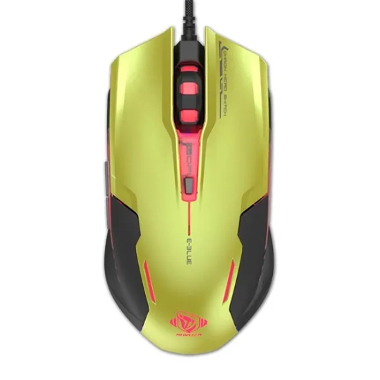 Mysz komputerowa E-BLUE Auroza G przewodowa, zielona, 3000 DPI