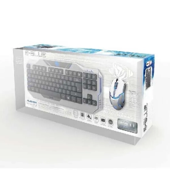Zestaw klawiatury i myszy E-BLUE, układ US EKM811WHUS-IU