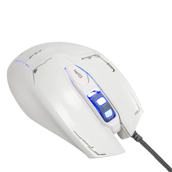 Mysz komputerowa E-BLUE Mazer przewodowa, biała, 2500 DPI EMS642WHAA-IU