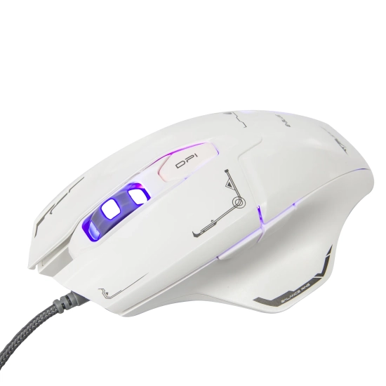 Mysz komputerowa E-BLUE Mazer przewodowa, biała, 2500 DPI EMS642WHAA-IU