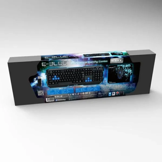 Zestaw klawiatury i myszy E-BLUE, układ US EKM820BK
