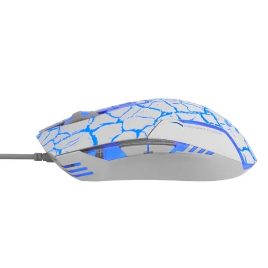 Mysz komputerowa E-BLUE Cobra przewodowa, biało-niebieska, 2500 DPI, e-box