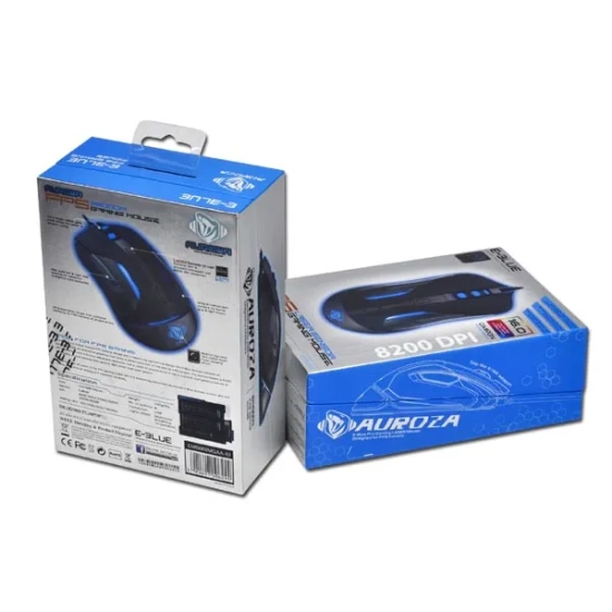 Mysz komputerowa E-BLUE Auroza FPS przewodowa, czarna, 8200 DPI