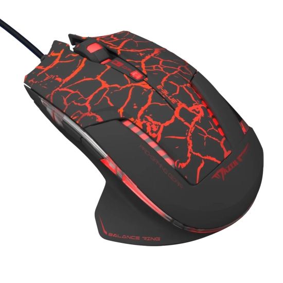Mysz komputerowa E-BLUE Mazer Pro przewodowa, czarno-czerwona, 2500 DPI