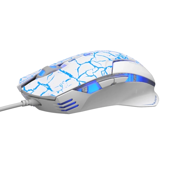 Mysz komputerowa E-BLUE Mazer Pro przewodowa, biało-niebieska, 2500 DPI