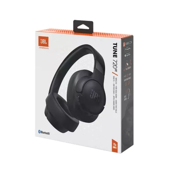 Słuchawki bezprzewodowe nauszne JBL Tune 720BT - czarne