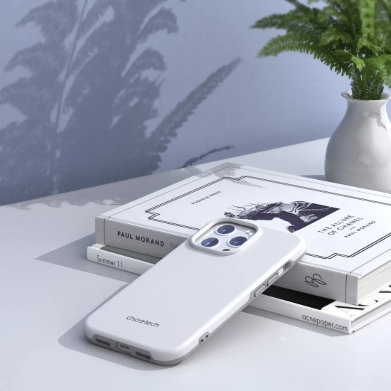 CHOETECH Etui do iPhone 13 Pro Max MFM Anti-drop case biały