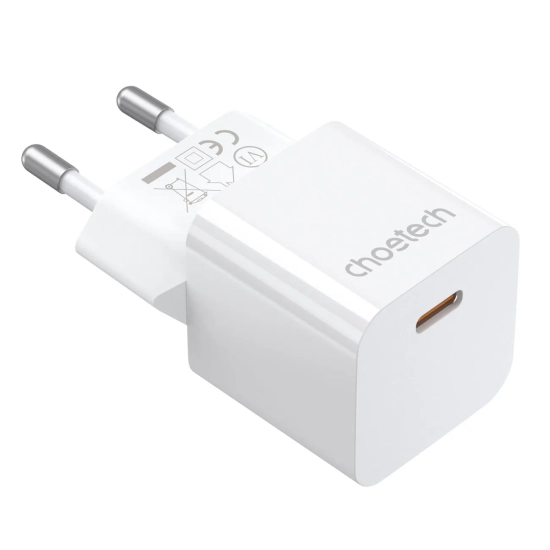 CHOETECH Ładowarka sieciowa 20W USB Typ C biały