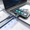 CHOETECH Kabel przewód USB-C z wyświetlaczem PD 60 W 1.2 m - niebieski
