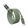 CHOETECH Kabel przewód USB-C z wyświetlaczem PD 60 W 1.2 m - zielony
