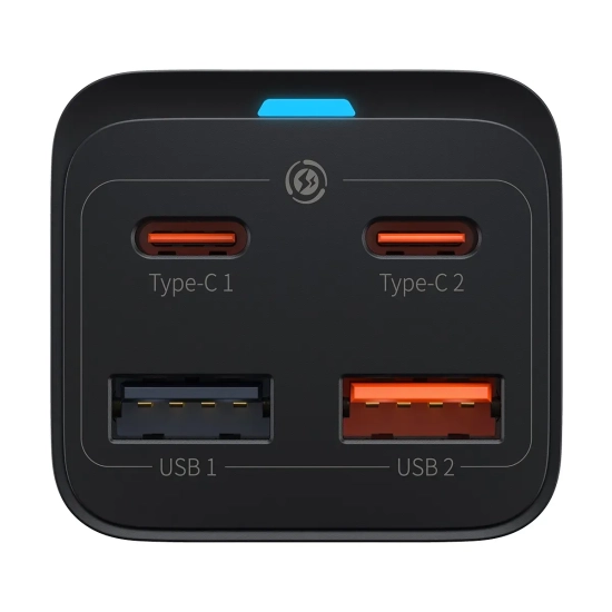 Szybka ładowarka sieciowa GaN3 Pro 2x USB-C / 2x USB 65W PD QC + kabel