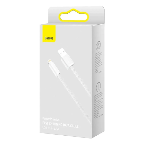 Kabel Baseus Dynamic USB-A – Lightning 2,4A 1 m biały