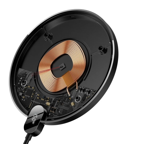 Ładowarka indukcyjna Digital LED Display Gen 2 15W USB-C - czarna