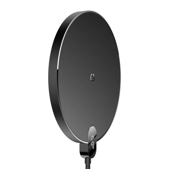 Baseus Digital LED 2 ładowarka bezprzewodowa 15 W czarna