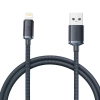 Kabel Baseus Crystal Shine USB-A–Lightning 2,4A 1,2 m czarny