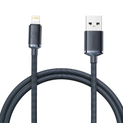 Kabel Baseus Crystal Shine USB-A–Lightning 2,4A 1,2 m czarny
