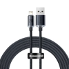 Baseus Crystal Shine CAJY000101 USB-A – Lightning 2,4A 2,0 m czarny – przewód ze złączami USB-A – Lightning w kolorze cz