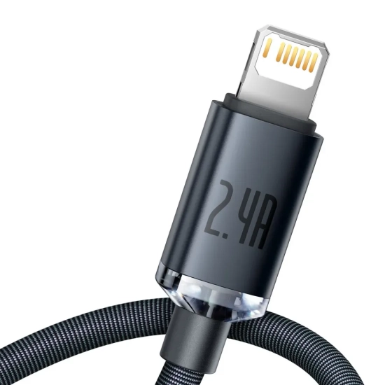 Kabel Baseus Crystal Shine USB-A–Lightning 2,4A 2 m czarny