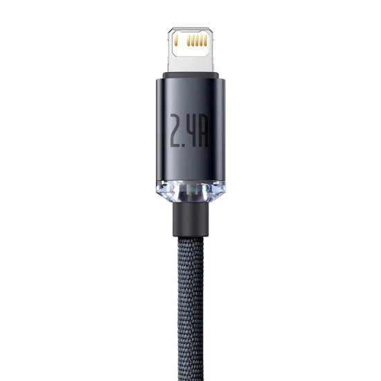 Baseus Crystal Shine CAJY000101 USB-A – Lightning 2,4A 2,0 m czarny