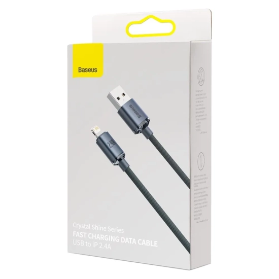 Baseus Crystal Shine CAJY000101 USB-A – Lightning 2,4A 2,0 m czarny