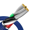 Kabel Baseus Crystal Shine USB-A – Lightning 2,4A 2 m niebieski