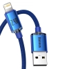 Baseus Crystal Shine Series USB-A – Lightning 2,4A 2 m niebieski