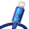 Baseus Crystal Shine Series USB-A – Lightning 2,4A 2 m niebieski