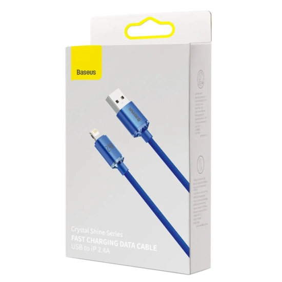 Baseus Crystal Shine Series USB-A – Lightning 2,4A 2 m niebieski