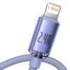 Kabel Baseus Crystal Shine USB-A–Lightning 2,4A 2 m fioletowy
