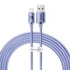 Baseus Crystal Shine Series USB-A – Lightning 2,4A 2 m fioletowy – przewód ze złączami USB-A – Lightning w kolorze fiole