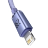 Baseus Crystal Shine Series USB-A – Lightning 2,4A 2 m fioletowy
