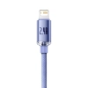 Baseus Crystal Shine Series USB-A – Lightning 2,4A 2 m fioletowy