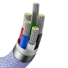 Kabel Baseus Crystal Shine USB-C–Lightning 20W 1,2 m fioletowy