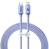 Baseus Crystal Shine CAJY000305 USB-C – Lightning 20W 2,0 m fioletowy – przewód ze złączami USB-C – Lightning w kolorze