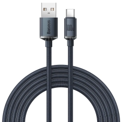 Kabel Baseus Crystal Shine USB-C–USB-C 100 W 2 m czarny – produkt w dokładnym wariancie wskazanym kodem CAJY000501, zgod