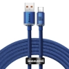 Baseus Crystal Shine CAJY000503 USB-A – USB-C 100W 2,0 m niebieski – przewód ze złączami USB-A – USB-C w kolorze niebies