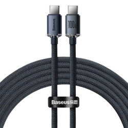 Baseus Crystal Shine USB-C – USB-C 100W 1,2 m czarny – przewód ze złączami USB-C – USB-C w kolorze czarny.