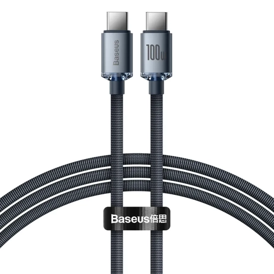 Baseus Crystal Shine USB-C do USB-C kabel 100 W 1,2 m