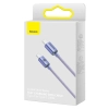 Baseus Crystal Shine CAJY000605 USB-C – USB-C 100 W 1,2 m fioletowy