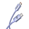 Baseus Kabel Crystal Shine USB-C–USB-C 100 W 2 m fioletowy