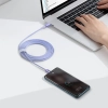 Baseus Kabel Crystal Shine USB-C–USB-C 100 W 2 m fioletowy